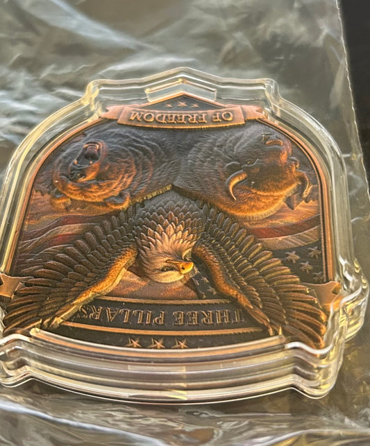 In Stock! 2026 Three Pillars 250 Years of American Independence 5oz AVDP .999 Copper