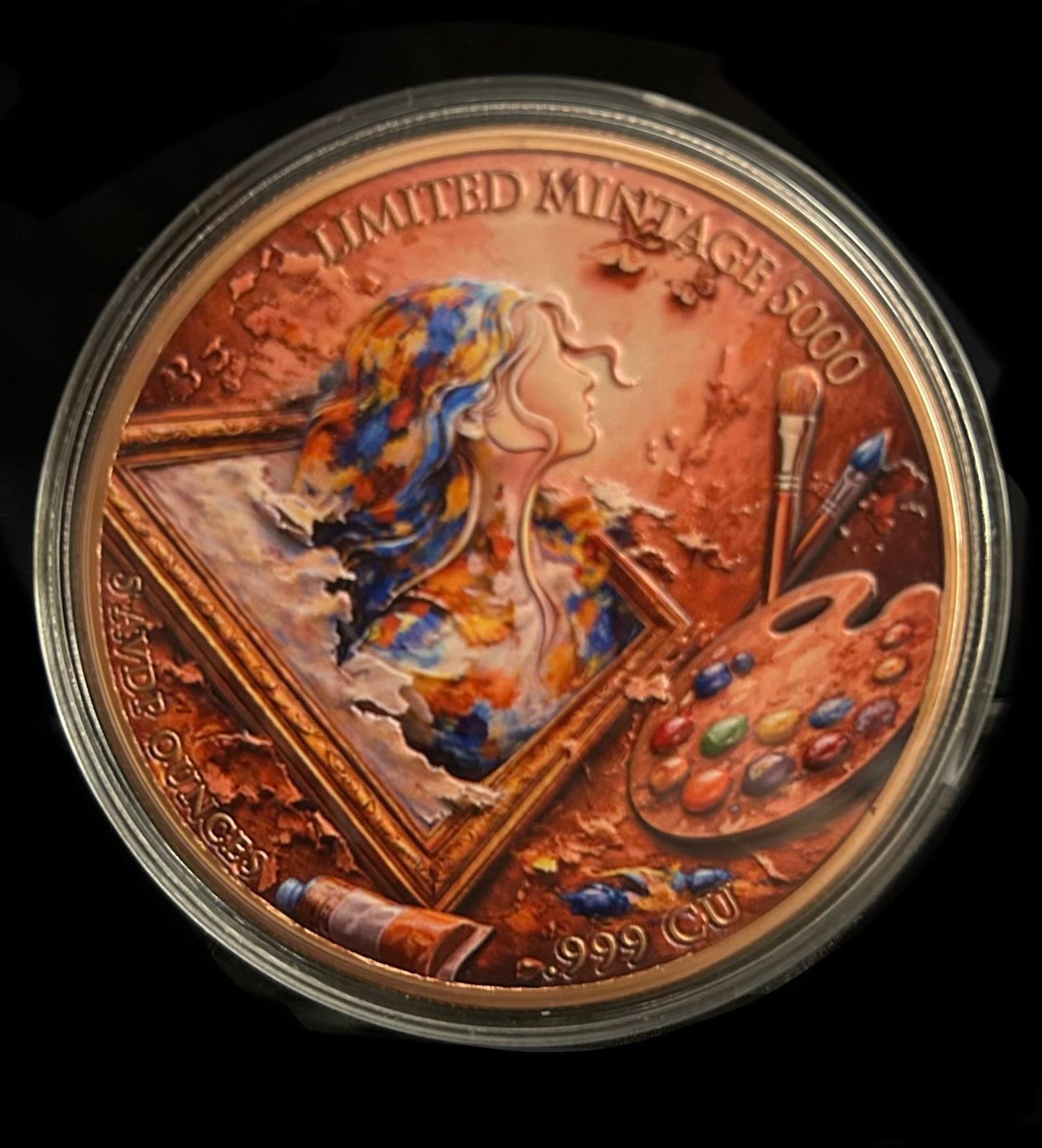 In Stock! 5oz Painter's Reflection Colorized Copper in Capsule