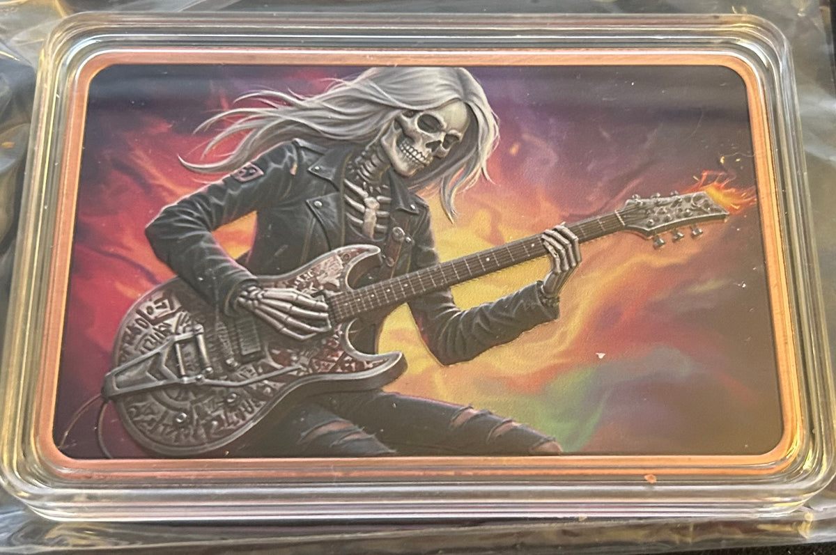 In Stock! Eternal Riff Colorized 5 oz Copper Bar