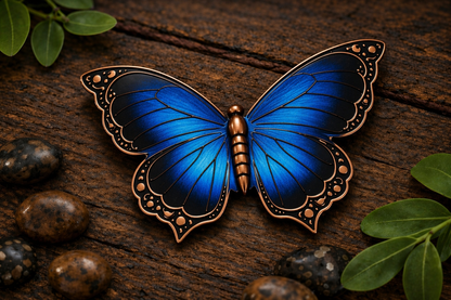5 AVDP OZ .999 Fine Copper Butterfly Bar – Copper Bullion Art Piece