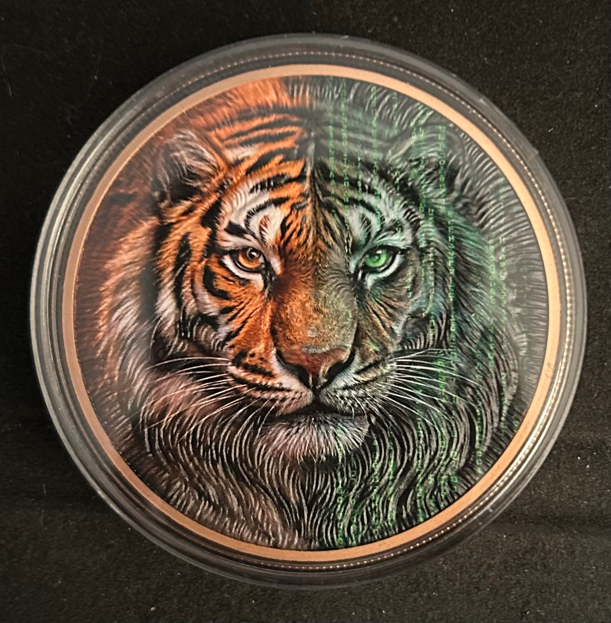 In Stock! 2025 Nature Tiger Hi Relief Proof and Enhanced Finish 5oz .999 Fine Copper