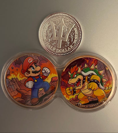 In Stock! Huge (4) ounces! Battle Sets Series: 2 x 2 oz Mar10 vs. B0w$er .999 Copper Medal in Infinity Capsule