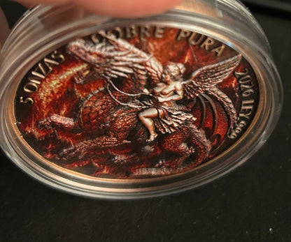 In Stock! Premium Ice Dragon Libertad Tribute 5 oz Copper