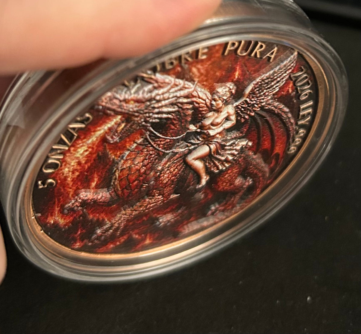 In Stock! Premium Ice Dragon Libertad Tribute 5 oz Copper