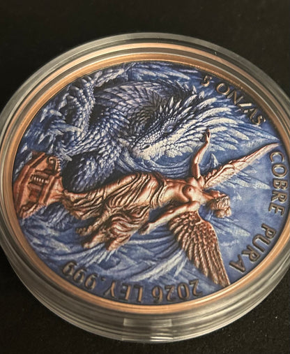 In Stock! Premium Ice Dragon Libertad Tribute 5 oz Copper