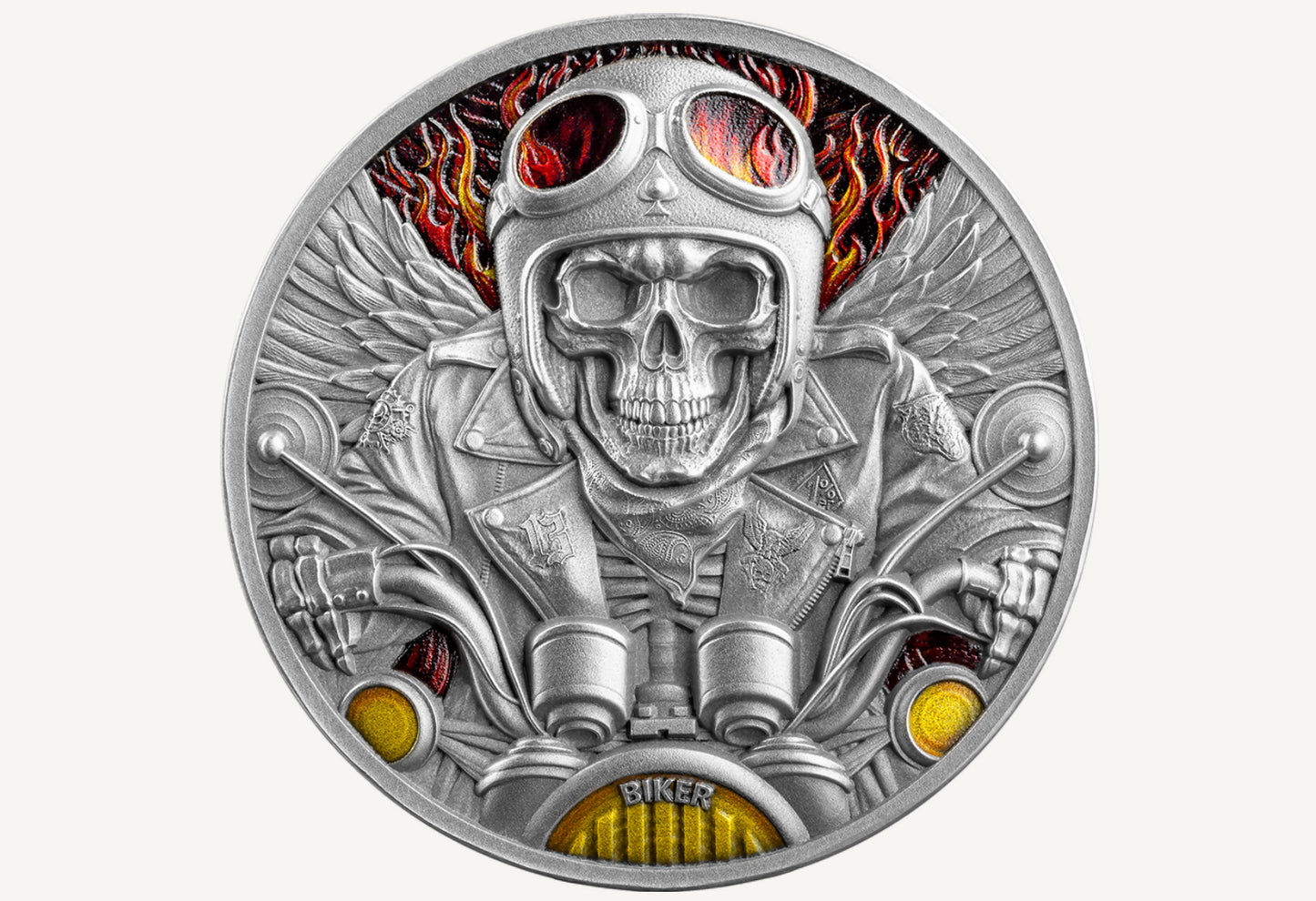 2024 Ghana Memento Mori Biker 1 oz Silver Coin (07/26)