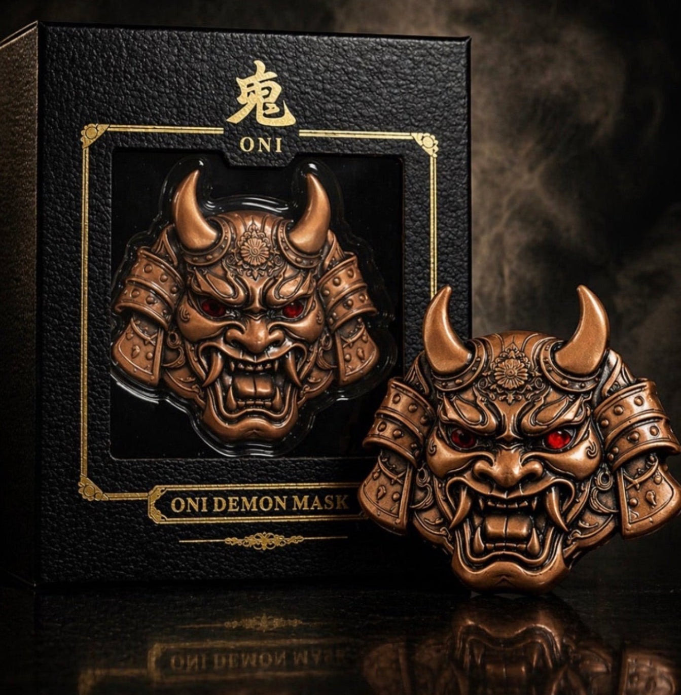 In Stock! ONI Mask 5 AVDP Ounce Japanese Demon Mask Copper. 999 Copper