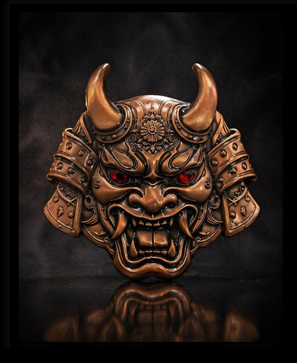 In Stock! ONI Mask 5 AVDP Ounce Japanese Demon Mask Copper. 999 Copper