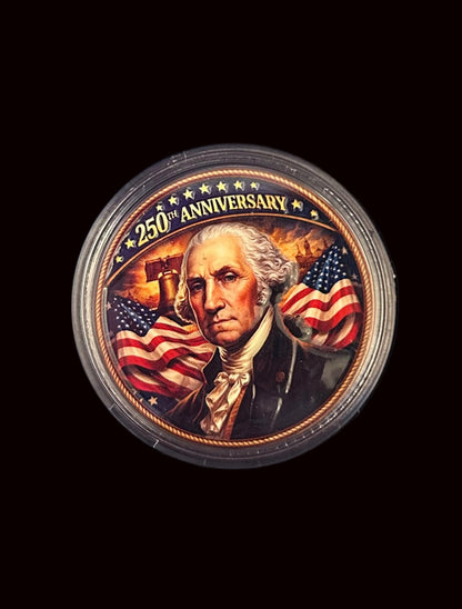 In Stock! USA 250th Anniversary Commemorative Colorized 1 oz Copper Medal High Relief!