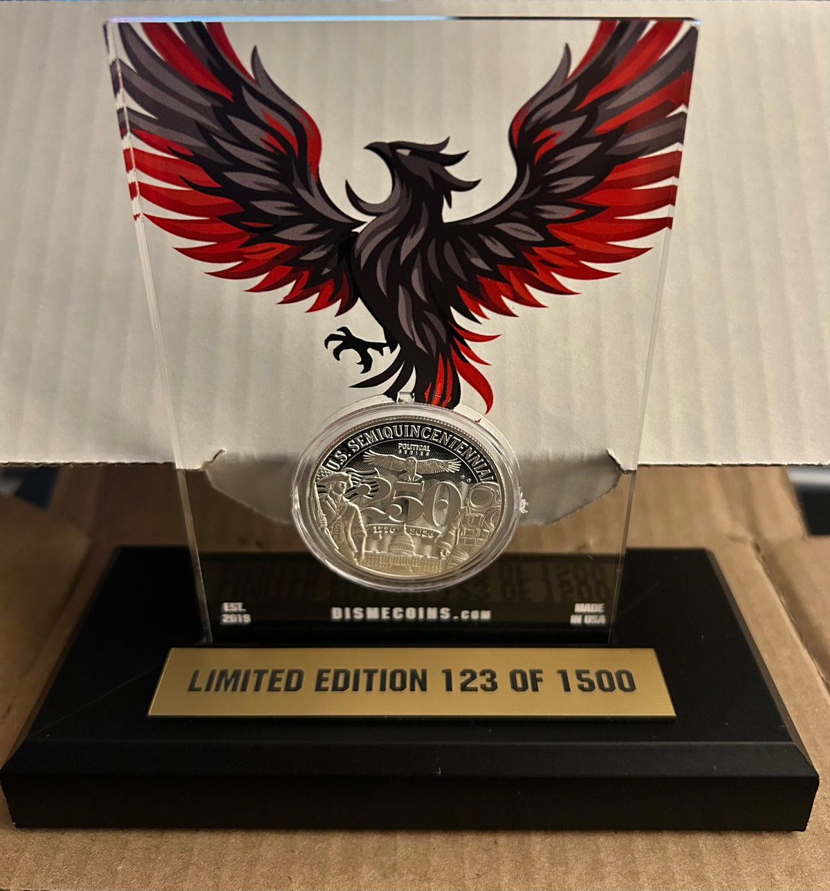 250th Anniversary of the USA Semi-quincentennial 2 oz Silver w/Display