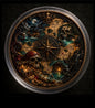 Treasure Cursed Map Pirate 1 AVDP OZ Copper Collectible – Skull Island Nautical Treasure Piece