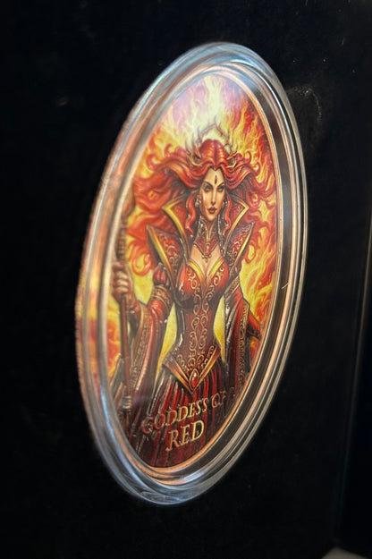 In Stock! 100 Gram Goddess Series - Goddess of Red Colorized Copper in Display Box