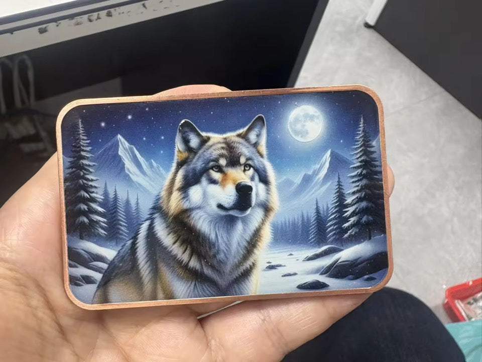 5oz Copper WOLF WITH CAPSULE