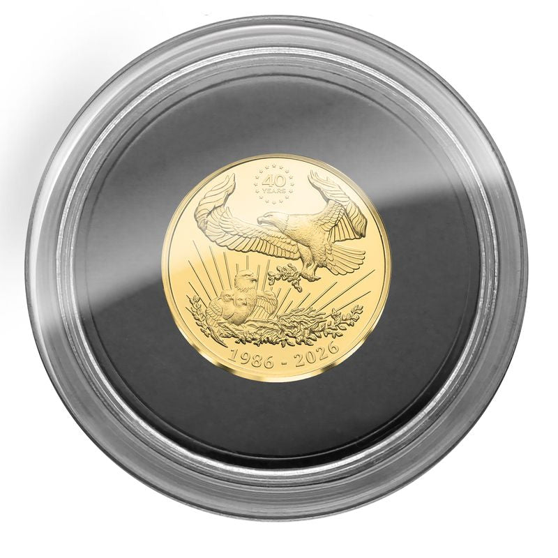 In Stock! 2026 Liberia American Eagle 40 Years 1/200 oz Gold Coin