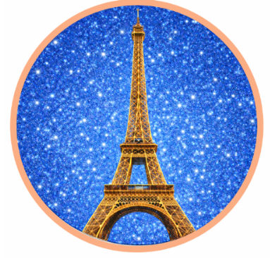Eiffel Tower Diamond Dust 1 oz Copper Round (04/27)
