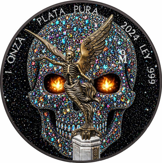 2024 Mexico Libertad Diamond Skull Edition 1 oz Silver Coin (04/28)