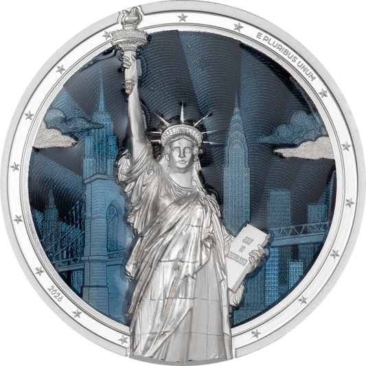 2026 Cook Islands Timeless Icons - Statue of Liberty 2 oz Silver Coin (05/04)