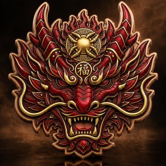 Fortune Dragon 5 AVDP OZ .999 Fine Copper Custom Shaped Collectible Round