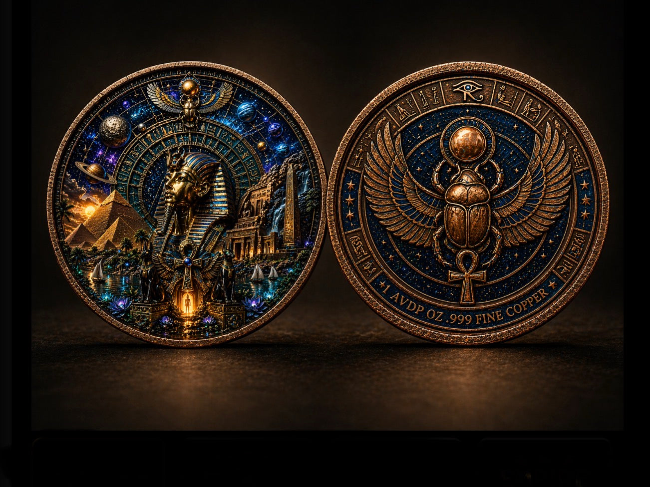 Empire of Ra – 1 AVDP OZ .999 Fine Copper Collectible Coin