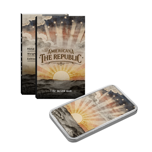 Americana - The Republic Colorized 1 oz Silver Bar (04/28)