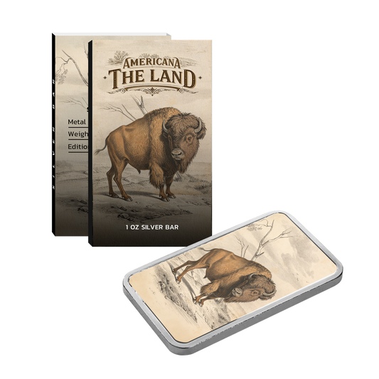 Americana - The Land Colorized 1 oz Silver Bar (04/28)