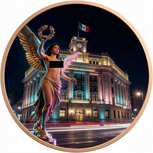 Banco De Mexico Angel Colorized 1 oz Copper Medal (04/29)