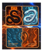 Fire & Ice Snake Fusion Bar Colorized 2 x 5 oz Copper Medal Set (05/01)