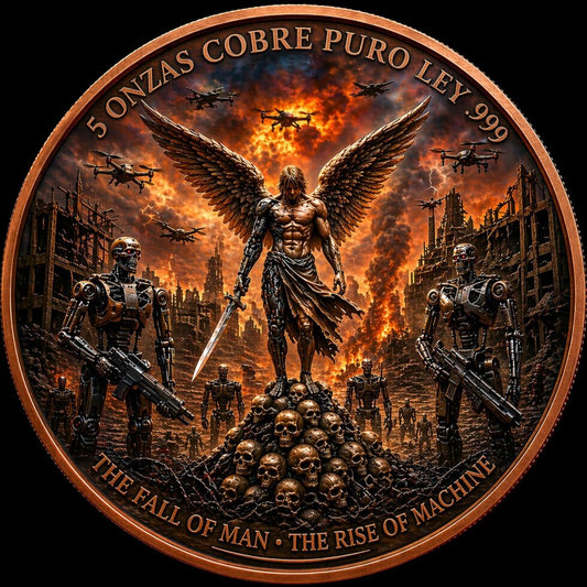 Mexico Libertad Judgement Day 2: The Fall of Man - Rise of Machine 5 oz Copper Medal (05/01)