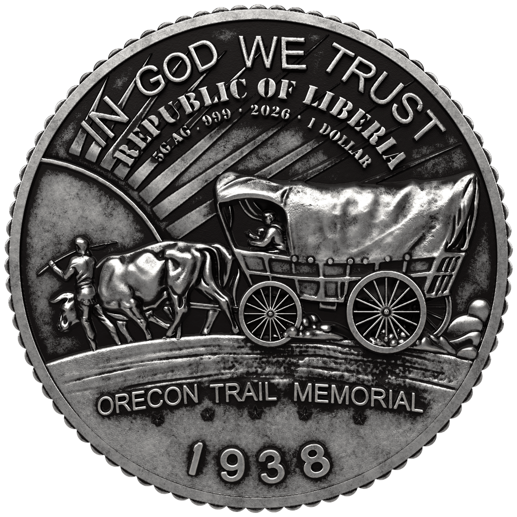2026 Liberia Oregon Trail Memorial XL 5g Silver Coin Blind Box (04/30)