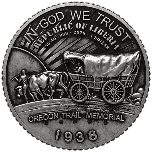 2026 Liberia Oregon Trail Memorial XL 5g Silver Coin Blind Box (04/30)