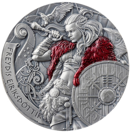 2024 Cameroon The Way to Valhalla Freydis Eiriksdottir 2 oz Silver Coin (08/09)