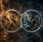 In Stock! Zeus vs Poseidon Infinity Copper Coin Pair | 2 x 1 Troy Ounce .999 Fine Copper with Infinity Display Capsule