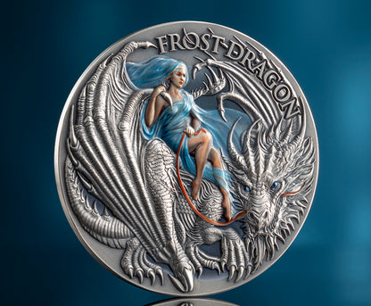 2024 Cameroon Dragonology Frost Dragon 2 oz Silver Coin (08/09)