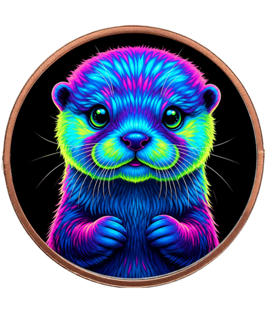 5oz Mystic Night Otter Colorized Copper in Capsule