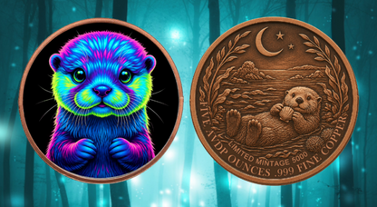 5oz Mystic Night Otter Colorized Copper in Capsule
