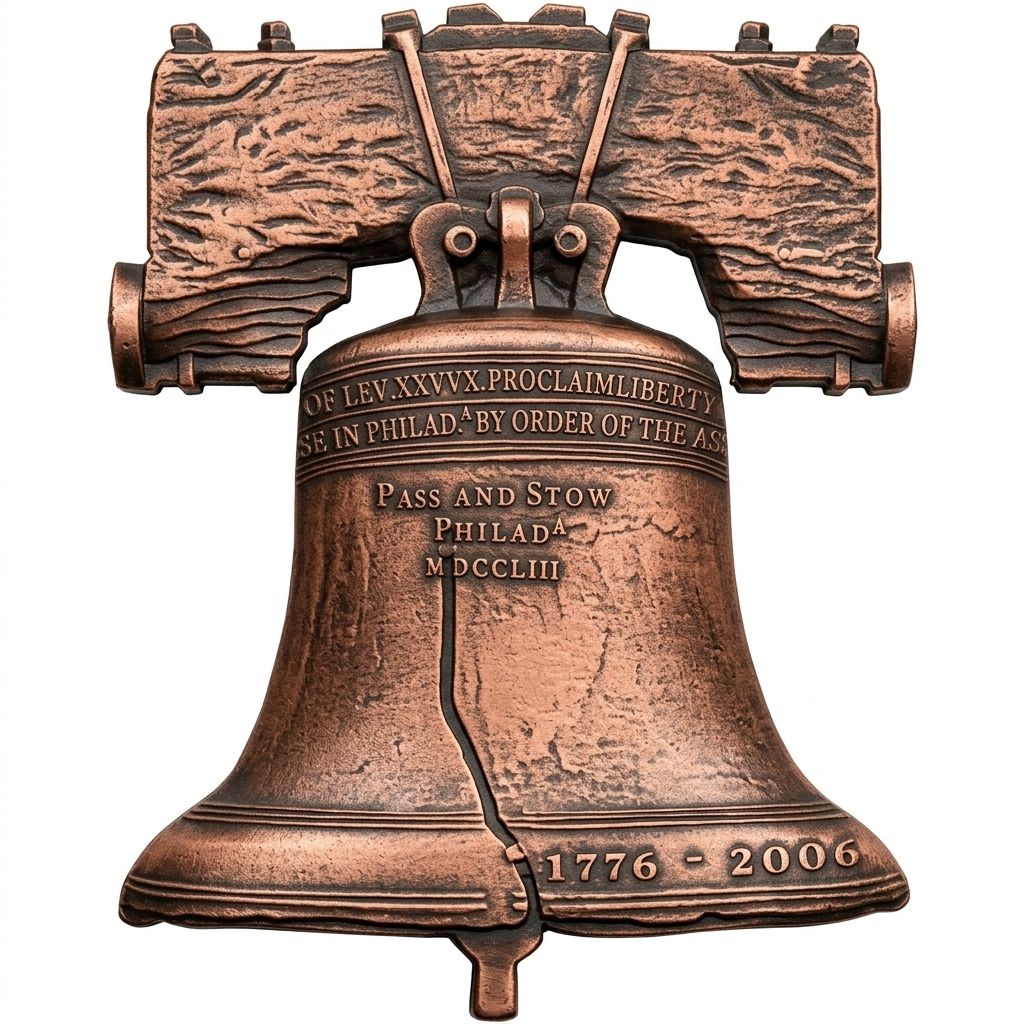 In Stock! Gov Backed! 2026 Liberia Liberty Bell Shaped 5 oz Copper Coin