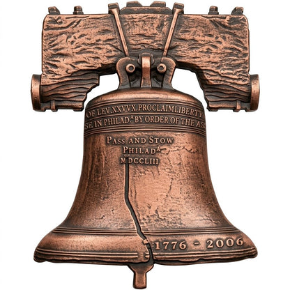 In Stock! Gov Backed! 2026 Liberia Liberty Bell Shaped 5 oz Copper Coin