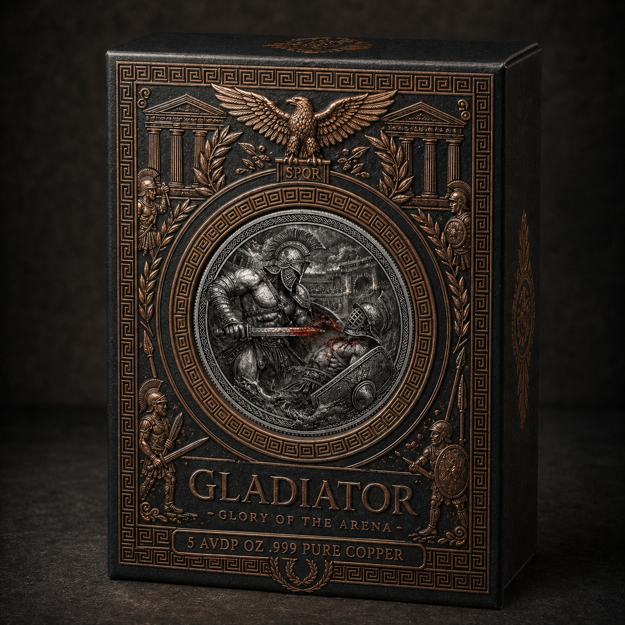 2026 High Relief Gladiator’s Aquila 5 AVDP oz .999 Pure Copper Coin