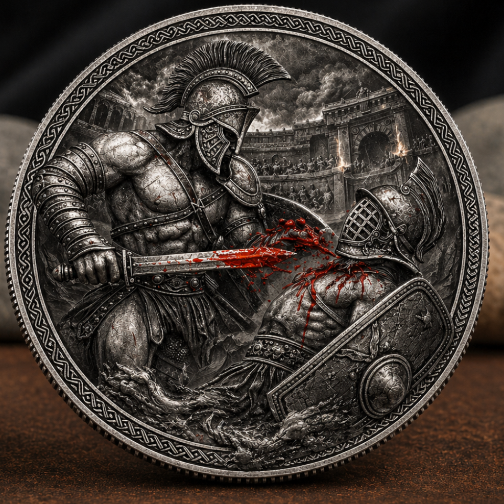 2026 High Relief Gladiator’s Aquila 5 AVDP oz .999 Pure Copper Coin