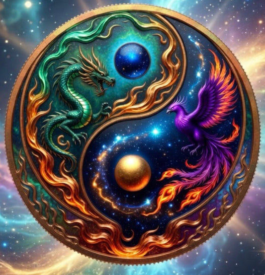 10oz  AVDP Copper DRAGON VS PHOENIX: CAPSULE INCLUDED