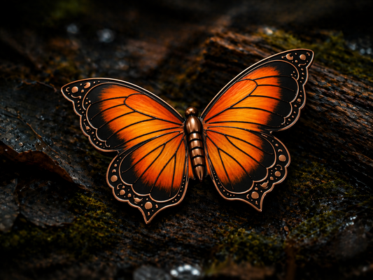 Next in Series! 2026 Monarch Butterfly 5 AVDP OZ .999 Fine Copper Colorized Shaped Collectible
