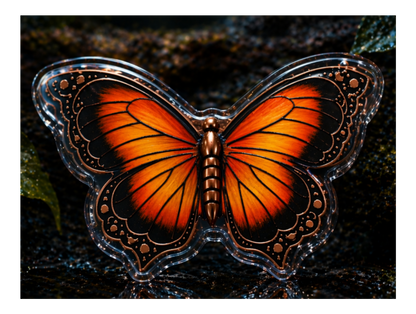 Next in Series! 2026 Monarch Butterfly 5 AVDP OZ .999 Fine Copper Colorized Shaped Collectible