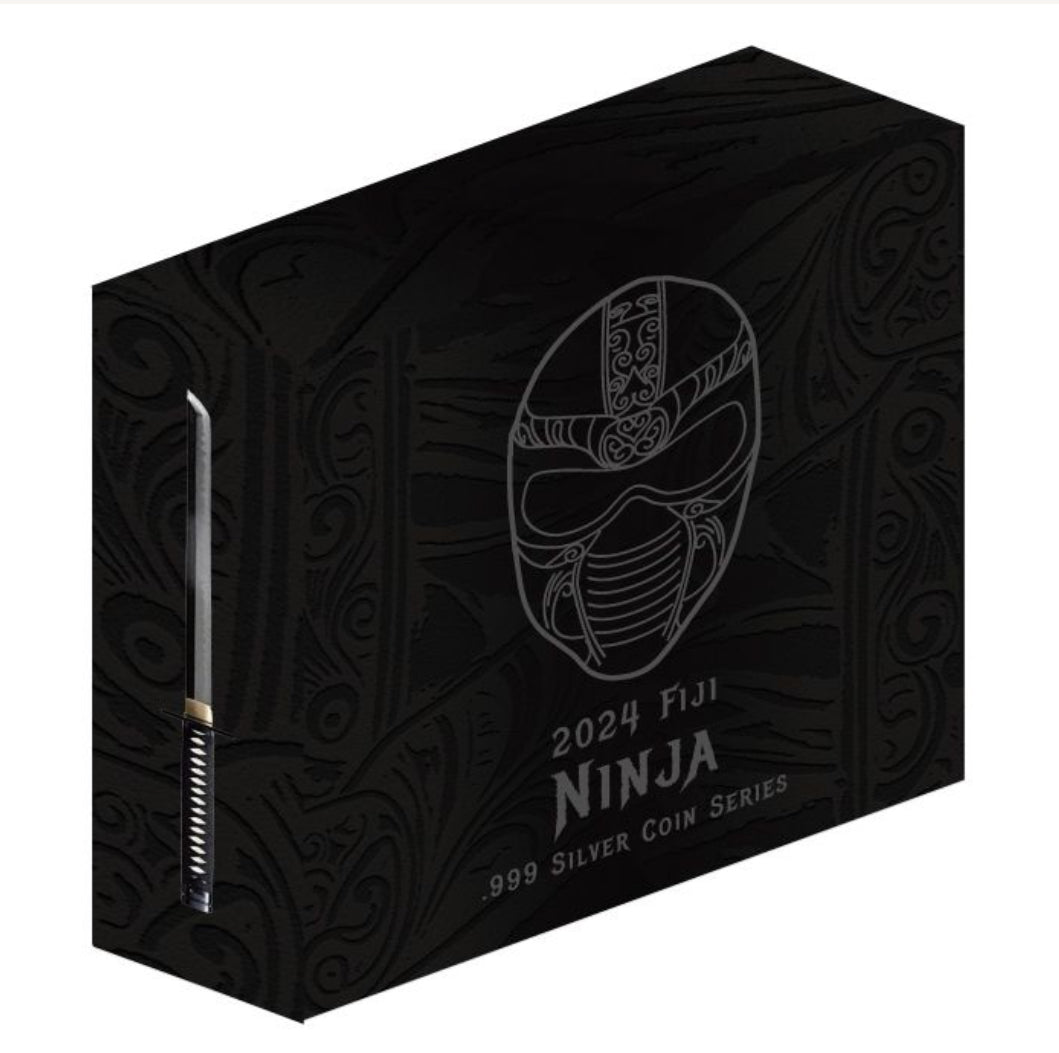 2024 Fiji Ninja Mask Shaped 2 oz Silver Coin (07/30)