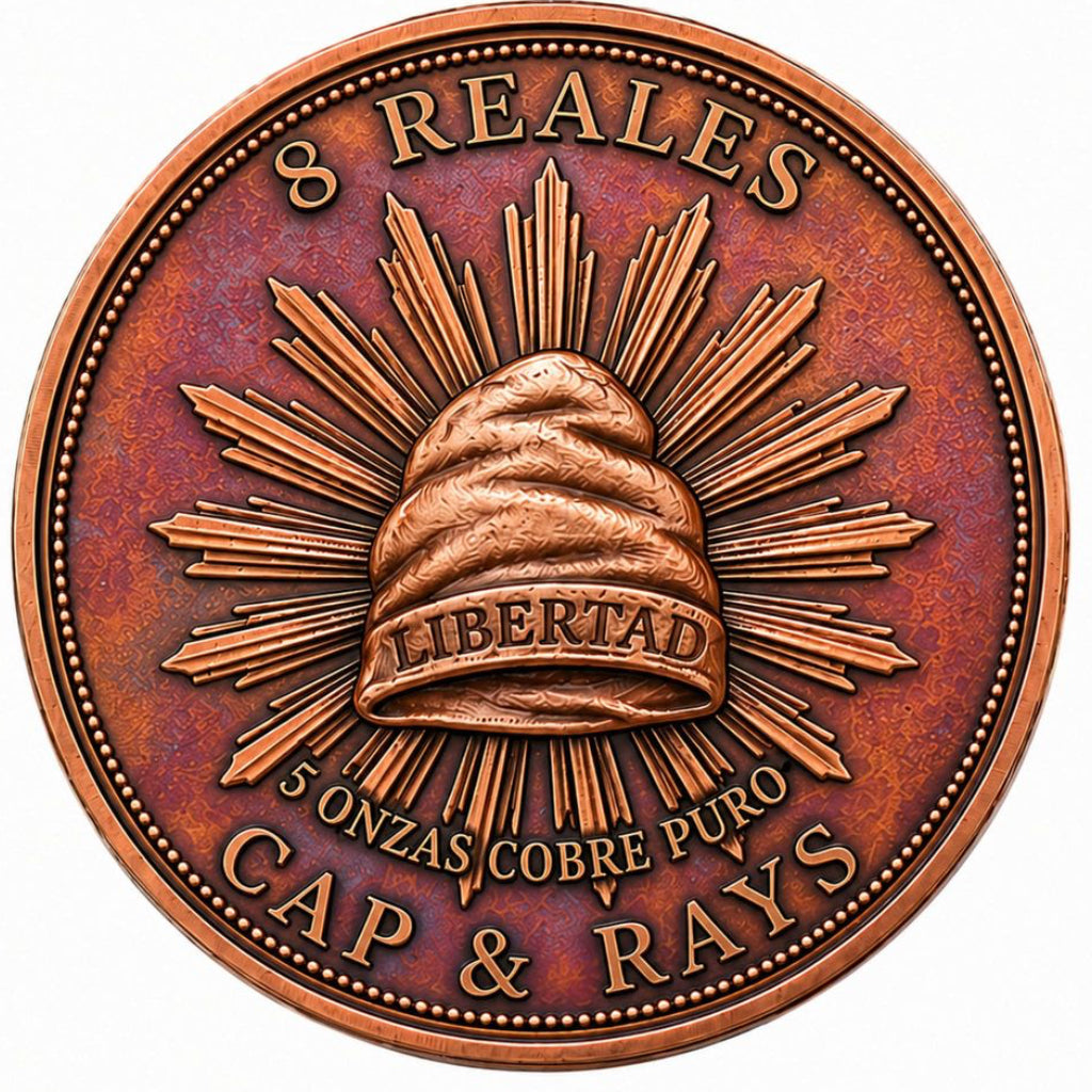 Mexico 1823 - 1897 8 Reales Cap & Rays 5 oz Copper Medal (05/06)