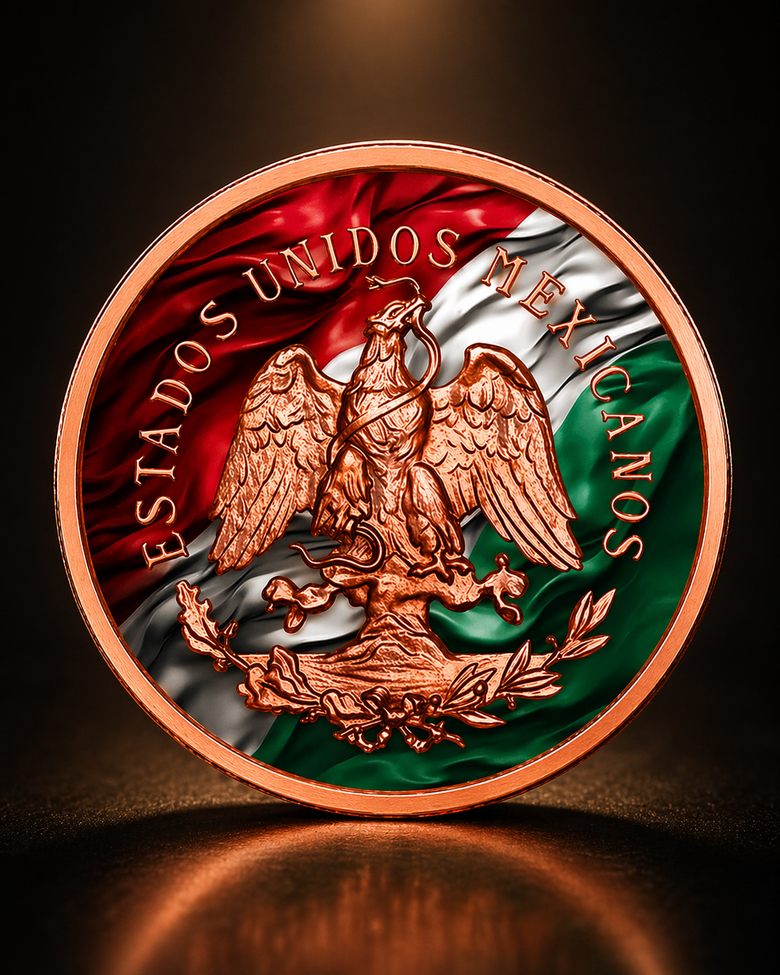 2026 Gold Gilded Ember of Mexico Copper Libertad Coin | 5 AVDP Ounce