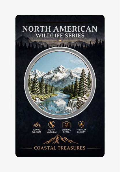 In Stock! North American Wildlife - Common Loon UHR Colorized 1 oz Copper Medal in Card