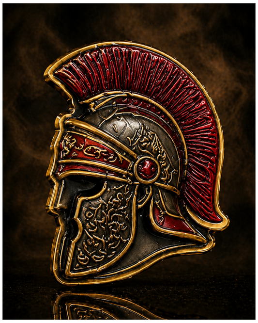 SPQR Roman Helmet Colorized 5 AVDP Oz .999 Fine Copper Limited Edition Collectible 1