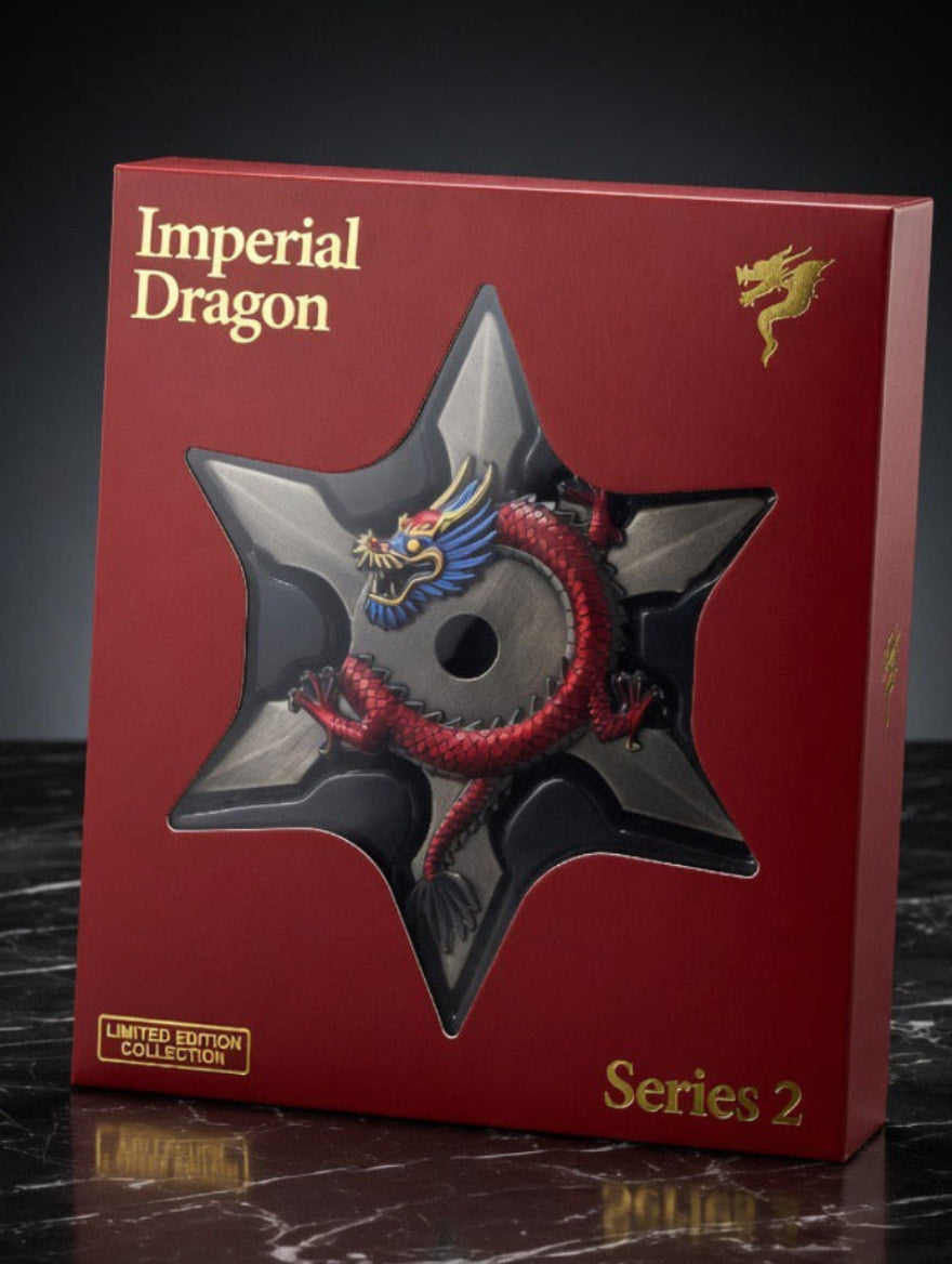 SERIES 2: 2oz Copper NINJA STAR DRAGON WITH BOX