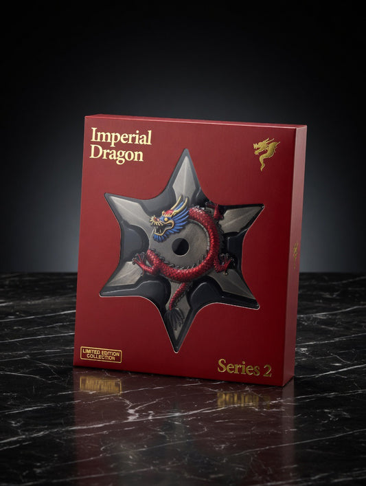 SERIES 2: 2oz Copper NINJA STAR DRAGON WITH BOX