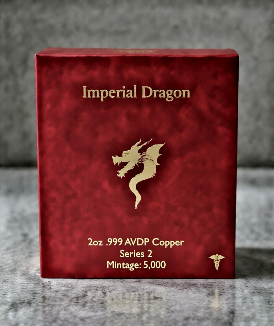 SERIES 2: 2oz Copper NINJA STAR DRAGON WITH BOX